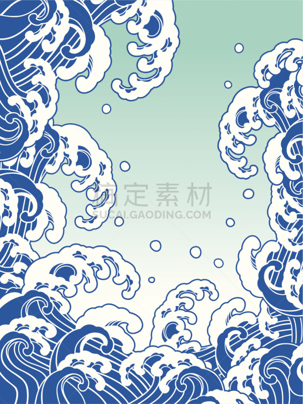 波形,绘画插图,背景,活力,波浪,自然,水,天空,绘画作品,式样