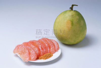 粉柚,部分,红宝石葡萄柚,饮食,早餐,水平画幅,生物,水果,酸味,白色背景