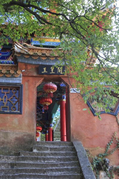 昆明,寺庙,龙,大门,中国,道教,云南省,自然公园,远古的,山