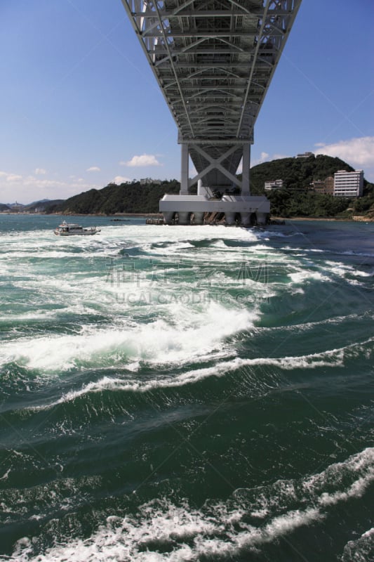 漩涡,桥,自然,垂直画幅,天空,鸣门海峡,地形,无人,蓝色,日本