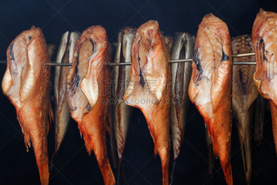 鱼类,烟熏食品,格子烤肉,大比目鱼,芳香的,水平画幅,无人,传统,膳食,海产