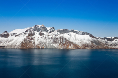 火山湖,克列尔湖,吉林省,蓝湖,朝鲜,火山喷口,水,天空,美,水平画幅