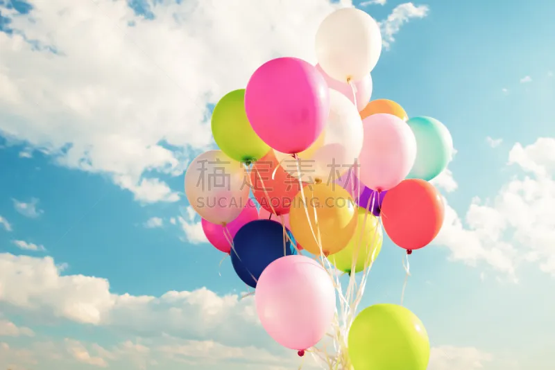 气球 多色的 蜜月 浪漫 泰国 复古风格 古典式 自动后期制作过滤器 背景 夏天图片素材下载 稿定素材