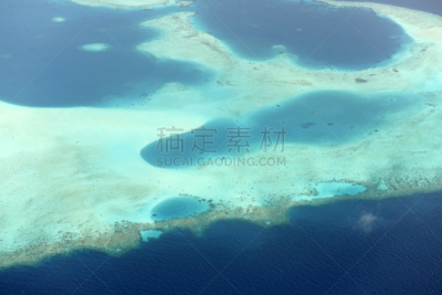 摄像机拍摄角度,小的,平衡折角灯,自然美,珊瑚岛,飞行器,阿里环礁,水,气候,水平画幅