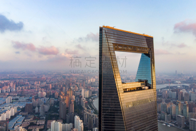 浦东,居住区,上海中心大厦,低的,透过窗户往外看,商务,视角,黄昏,著名景点,无人机