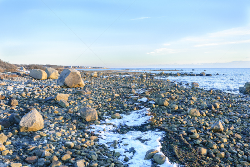 海岸线,巴泽兹湾,岩石,美国,海滩,水平画幅,秋天,无人,马萨诸塞,新英格兰