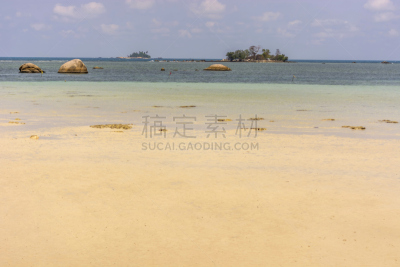 水平画幅,沙子,无人,户外,干净,石头,海豹岩,海滩,黎明