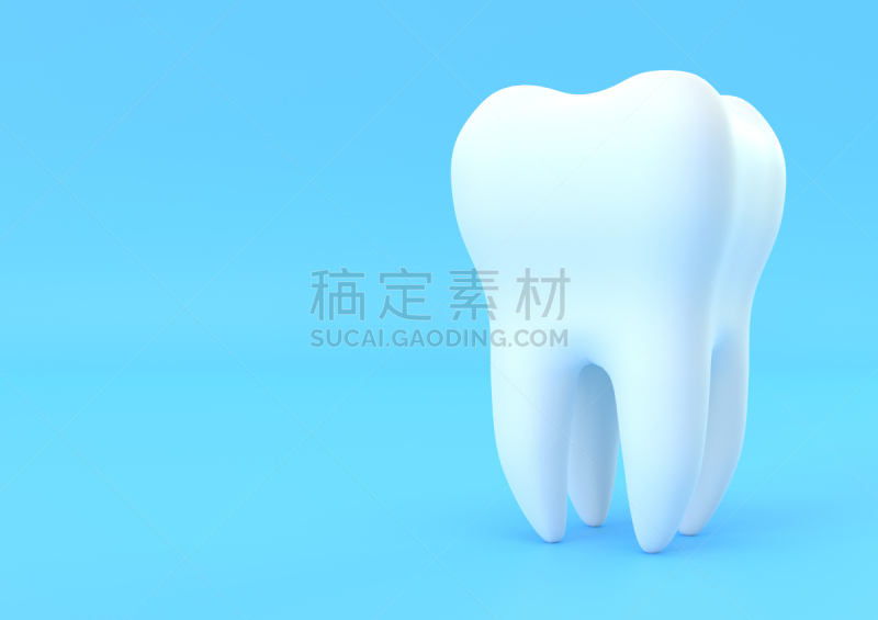 人的牙齿,牙科模具,蓝色背景,一个物体,背景分离,药,想法,三维图形,白色