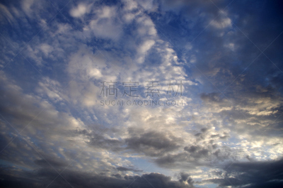 天空,蓝色,云,美,水平画幅,纹理效果,巨大的,户外,云景