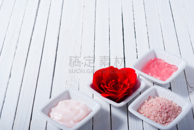 化妆用品,奶油,留白,水平画幅,无人,spa美容,古老的,透视图,浴盐,乡村风格