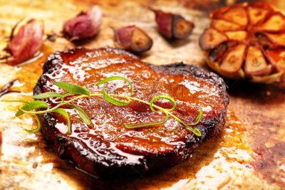 烤的,肩,猪肉,颈,格子烤肉,腰肉,传统,牛排,波兰,清新