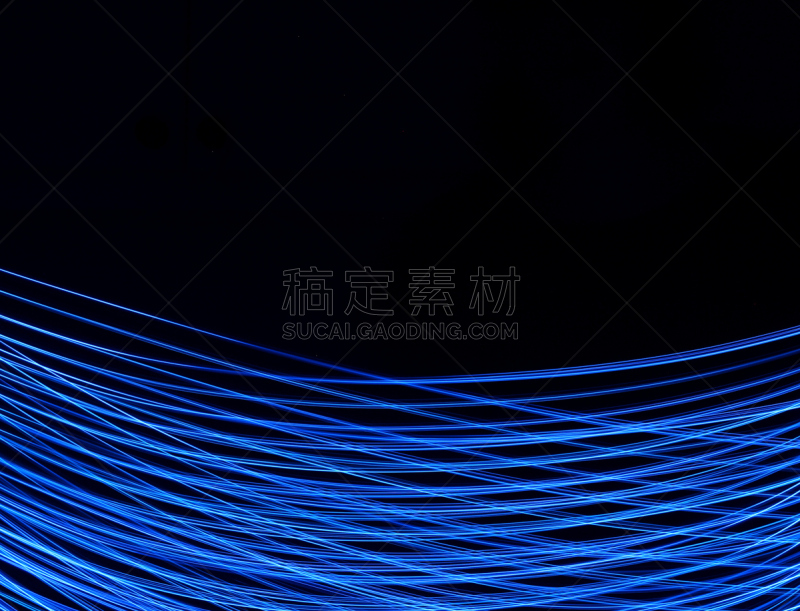蓝色,光绘摄影,黑色背景