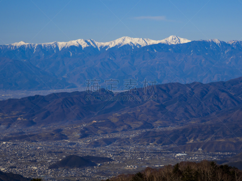 日本阿尔卑斯山脉,山,自然,雪山,风景,冬天,图像,雪,赤石山脉,贾府盆地