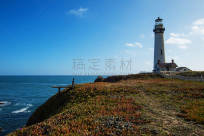 灯塔楼,加利福尼亚,北,水,天空,沙子,早晨,夏天,海岸地形,海滩