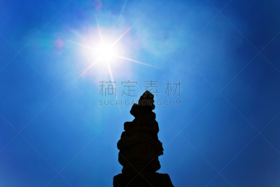 帕西桑波特寺院,寺庙,居住区,名声,天空,大城,古董,水平画幅,无人,古老的