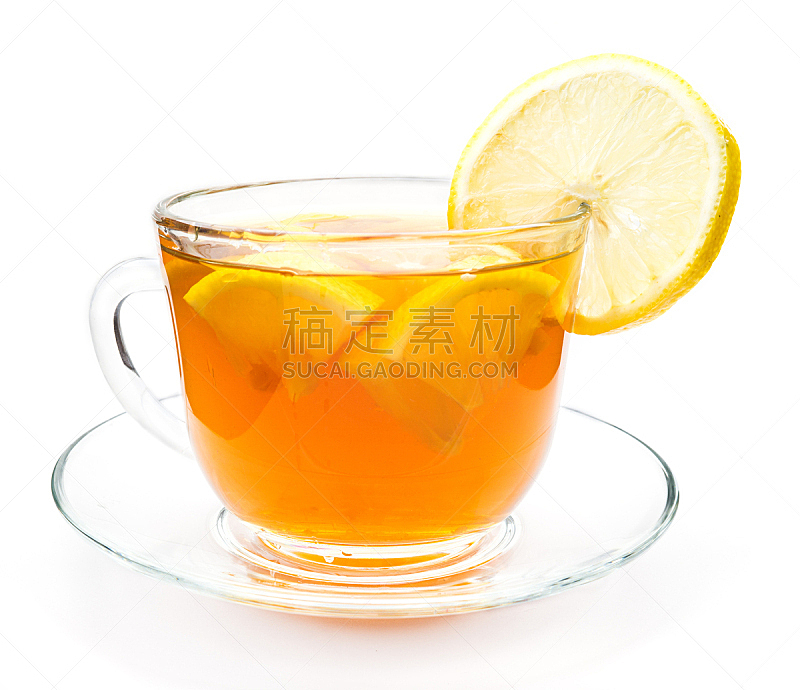茶杯,透明,分离着色,柠檬蛋糕,花茶,茶,餐具,水,芳香的,水平画幅
