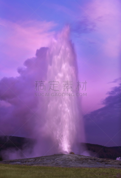 老忠实喷泉,黄石公园,自然,热,粉色,垂直画幅,风景,图像,自然公园,蒸汽