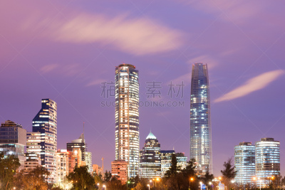城市天际线,金融区,南美,天空,水平画幅,夜晚,无人,户外,美洲,都市风景