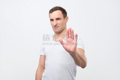 手,停止标志,男人,青年人,标志,暂停手势,意大利,周末活动,仅男人,户外