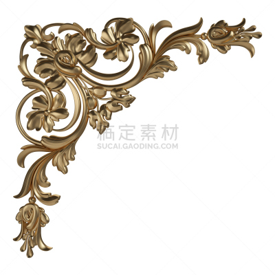 黄金,装饰品,白色背景,白灰泥,式样,建筑,无人,雕刻物,符号,珠宝