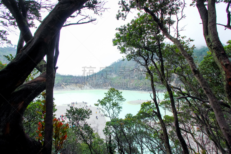 水,绿色,雾,白色,自然美,火山口,自然,美,非都市风光,旅游目的地