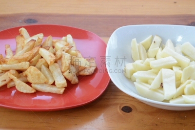 生食,炸薯条,薯条,饮食,黄金,清新,水平画幅,无人,不健康食物,木制