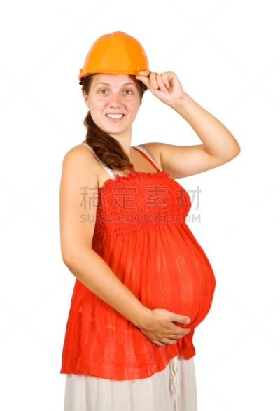 安全帽,女人,垂直画幅,制服,仅成年人,保护工作服,头盔,彩色图片,怀孕,援救