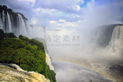 伊瓜苏市,伊瓜苏瀑布,巴西,大西洋雨林,波伊瓜苏,魔鬼喉咙,巴拉那洲,南美,水,美