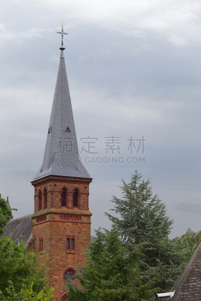 垂直画幅,天空,莱茵兰-普法尔茨州,夏天,户外,云景,钟楼,屋顶,著名景点