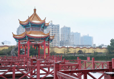 寺庙,佛,远古的,长沙,湖南省,走廊,鼓楼,天空,禅宗,荷花