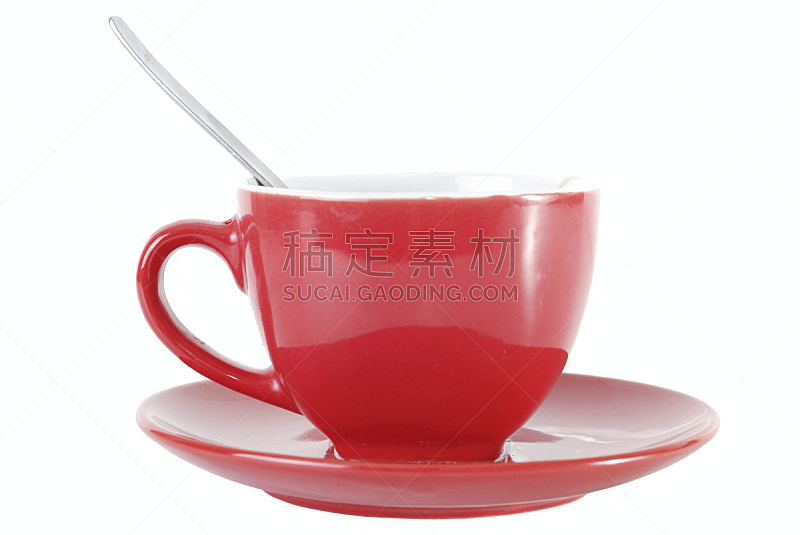 茶杯,芳香的,水平画幅,无人,茶碟,背景分离,饮料,陶瓷制品,特写,红色