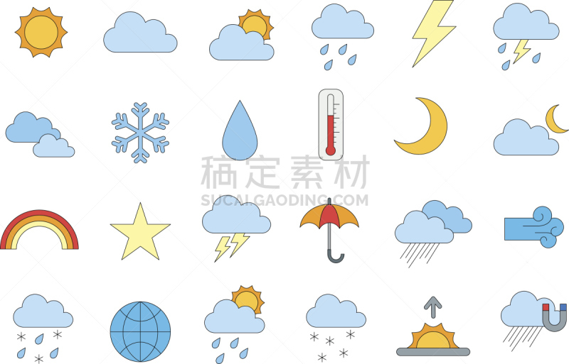 符号,色彩鲜艳,气象学家,自然,气候,雪,无人,蓝色,绘画插图,抽象