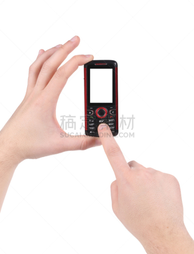 拿着,红色,黑色,手,手机,通用分组无线业务,垂直画幅,留白,电话机,无人