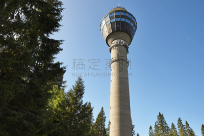 都市风景,著名景点,库奥皮奥,视角,芬兰,塔,背景,天空,水平画幅,符号