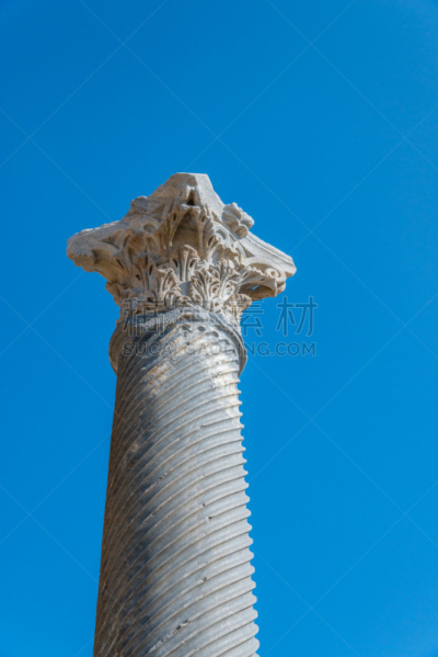 寇瑞恩,塞浦路斯,罗马风格,大理石,远古的,柱子,希腊罗马式的风格,利马索尔,廊柱,垂直画幅