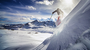 粉末状雪,极限滑雪,极限运动,冬季运动,滑雪运动,滑雪雪橇,滑雪服,奥地利,侏儒人,非滑雪场地的滑雪