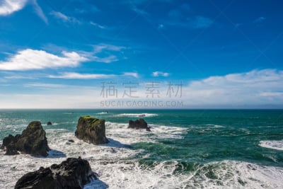 俄勒冈州,美国,地形,太平洋海岸,布鲁斯金城,水,天空,俄勒冈郡,水平画幅,无人