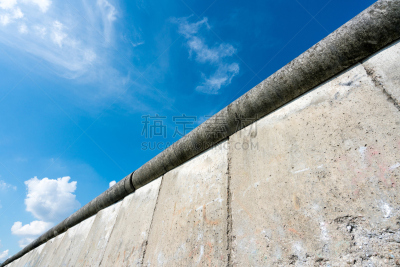 天空,蓝色,柏林墙,顶部,纪念碑,外立面,水平画幅,云,无人,符号