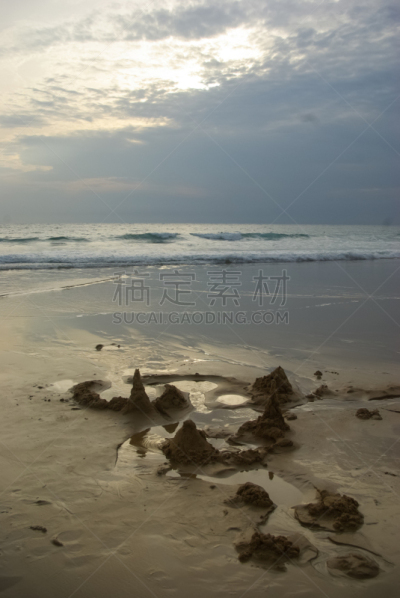 泰国,海岸线,海滩区,热带气候,云,莱雷海滩,户外,奥南湾,木制,晴朗