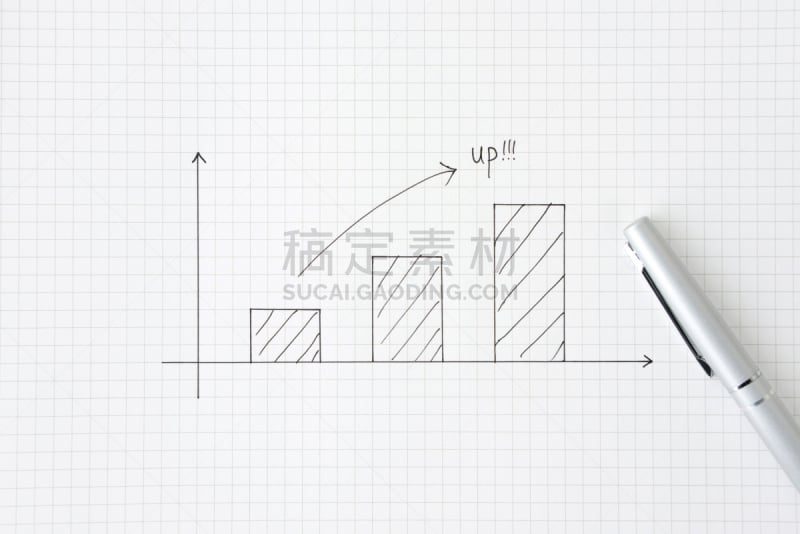 箭头符号,方格纸,柱图,商务策略,储蓄,水平画幅,税,特写,活力,股市数据