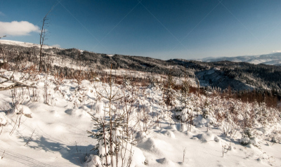 天空,山,雪,冬天,风景,蓝色,水平画幅,云,无人,户外