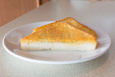 奶酪,面包,黄油,三角形,格子烤肉,褐色,水平画幅,无人,膳食,两个物体