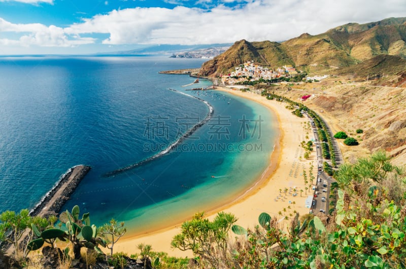 泻湖,海滩,海洋,风景,特内里费岛,圣安德烈斯山脉,特内里费圣克鲁斯省,防波堤,水湾