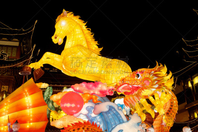 春节,传统节日,华丽的,美术工艺,照明设备,部落艺术,色彩鲜艳,中国,节日,夜晚