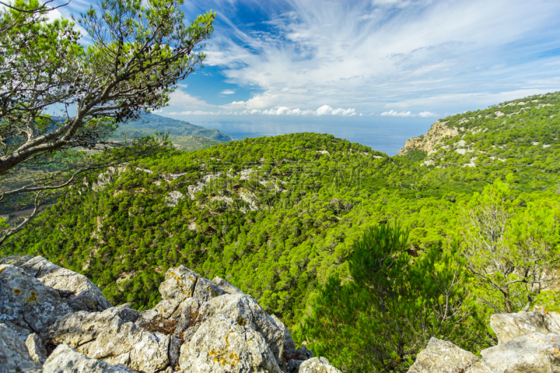 sierra de tramuntana,马略卡,西班牙,风景,自然美,自然,水平画幅,山,无人,乡村