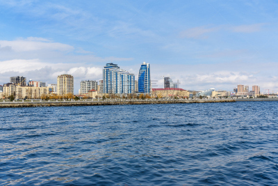公园,新的,河堤,巴库,城市,伦敦白城,林荫大道,阿塞拜疆,天空,水平画幅