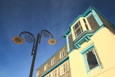 Lamp posts in the shape of fossil