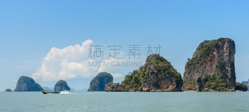 詹姆斯庞德岛,泰国,攀牙湾,攀牙府,安达曼海,石灰石,水,天空,水平画幅,无人