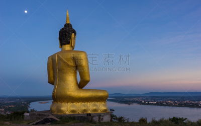 佛,伦敦城,黎明,在上面,灵性,水平画幅,占巴塞,柬埔寨,无人