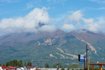 日本,秋天,叶子,福岛县,万代山,汽车,草,著名景点,自然美,枫叶